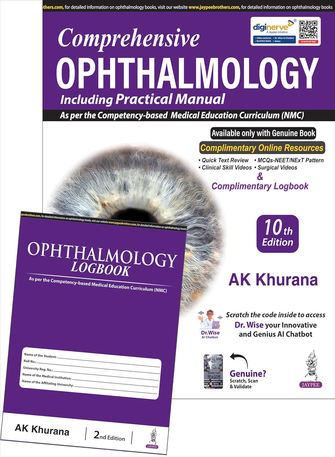 Comprehensive Ophthalmology with Ophthalmology Logbook (10th Edition)