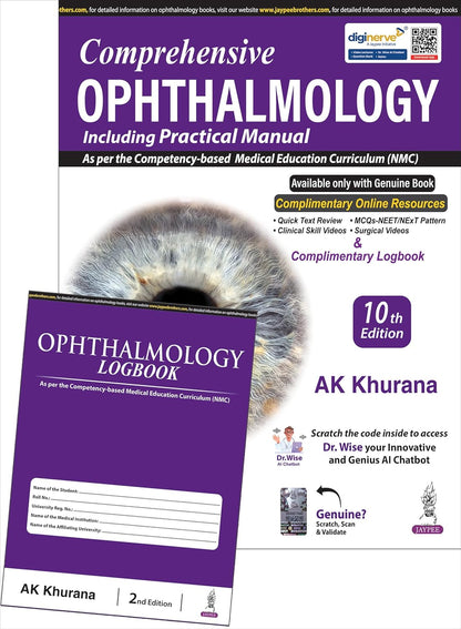 Comprehensive Ophthalmology with Ophthalmology Logbook (10th Edition)