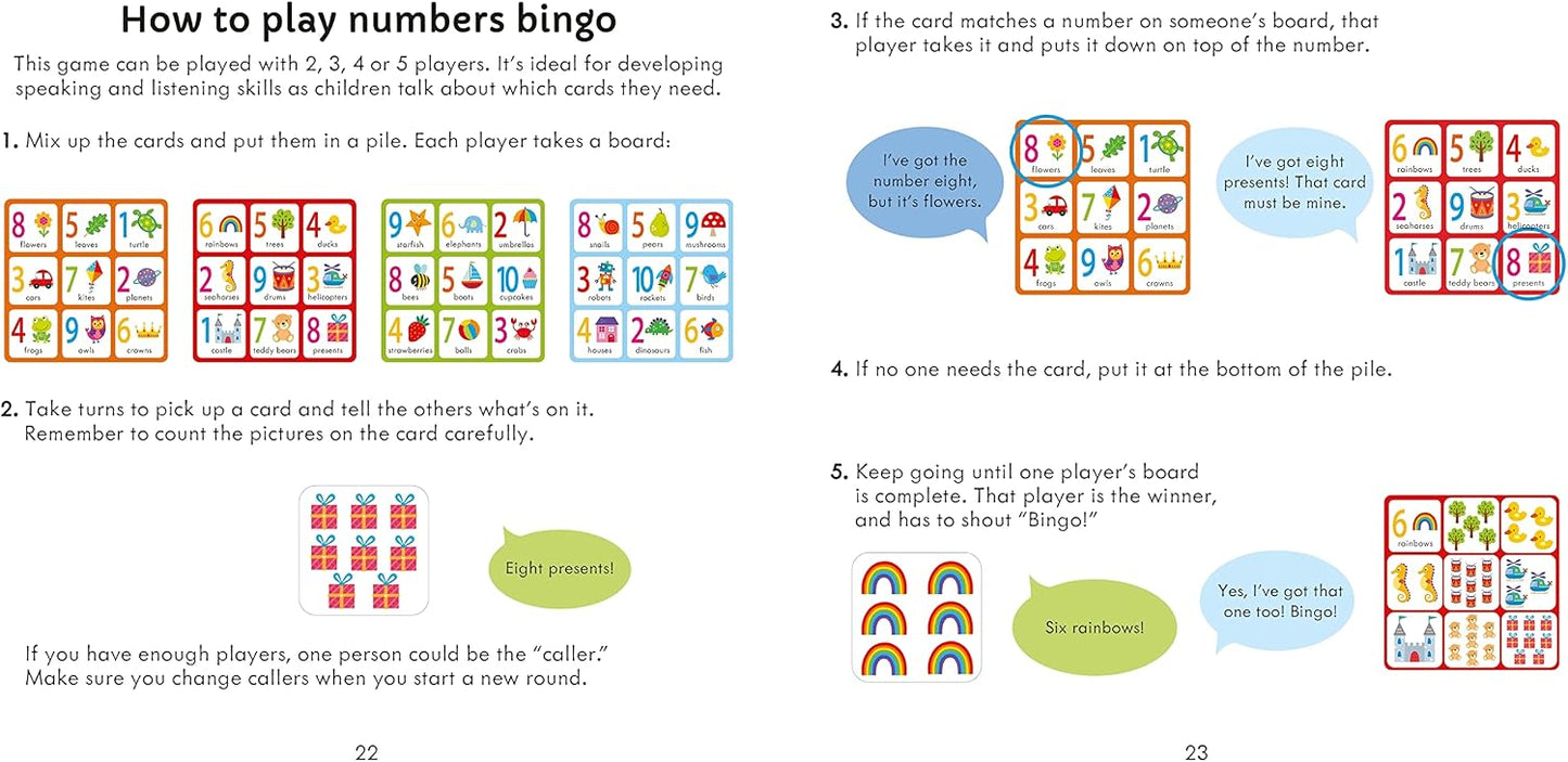 Usborne Numbers Matching Games and Book