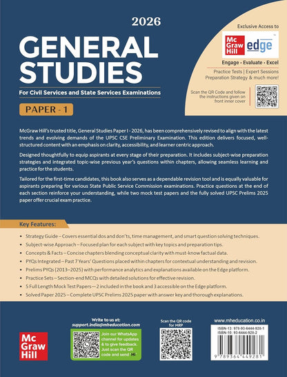 UPSC Prelims 2026: General Studies Paper 1 (Complete Manual) | GS Paper 1 Manual | 1300+ Prelims PYQs (2013-2025) | 1500+ Topic-wise Practice Questions | 5 Full-Length Mock Test