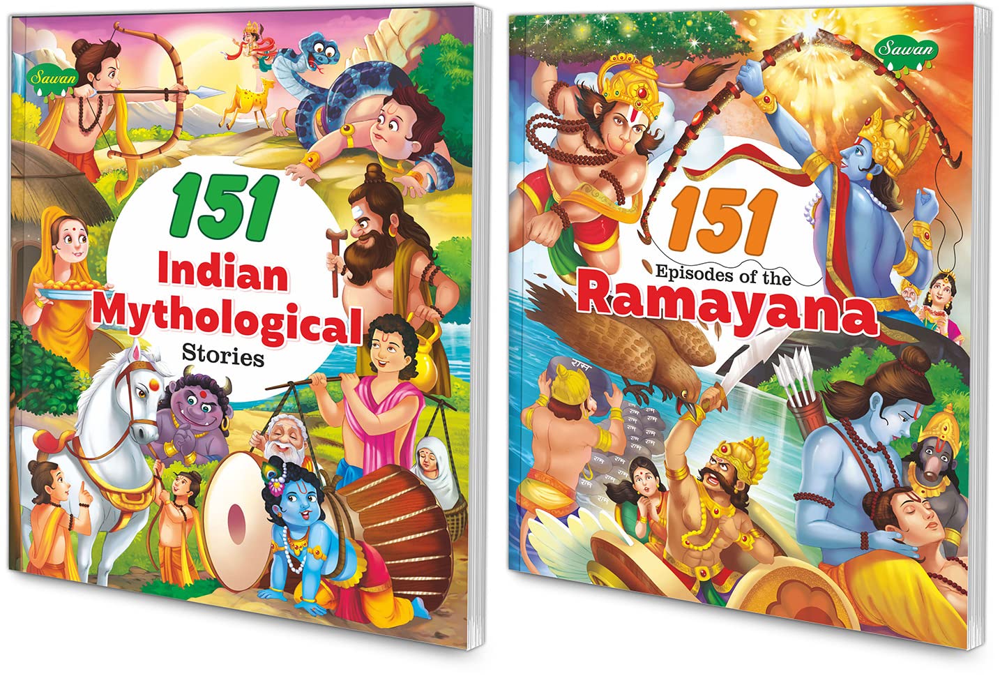 Sawan Set of 2 story books 151 series (India Mythological & Ramayana)