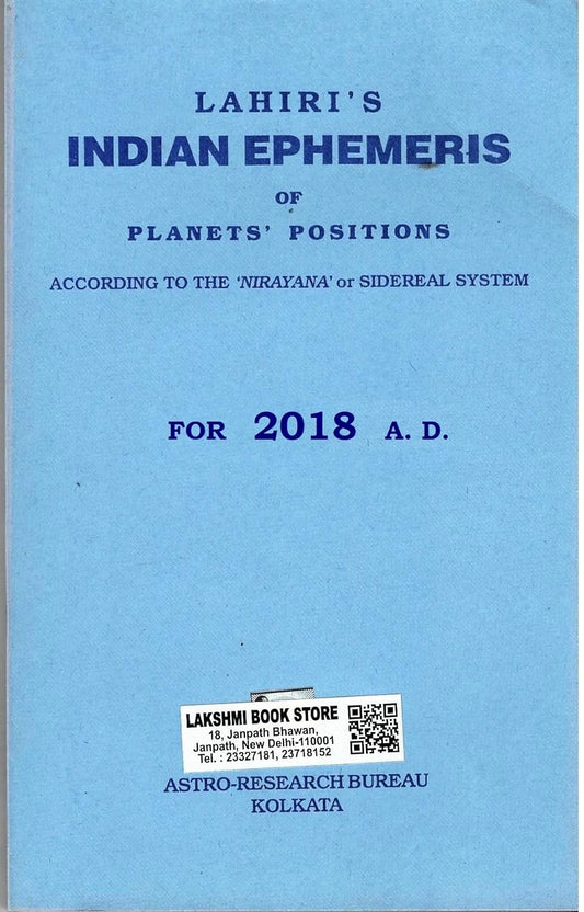 Lahiri Indian Ephemeris 2018