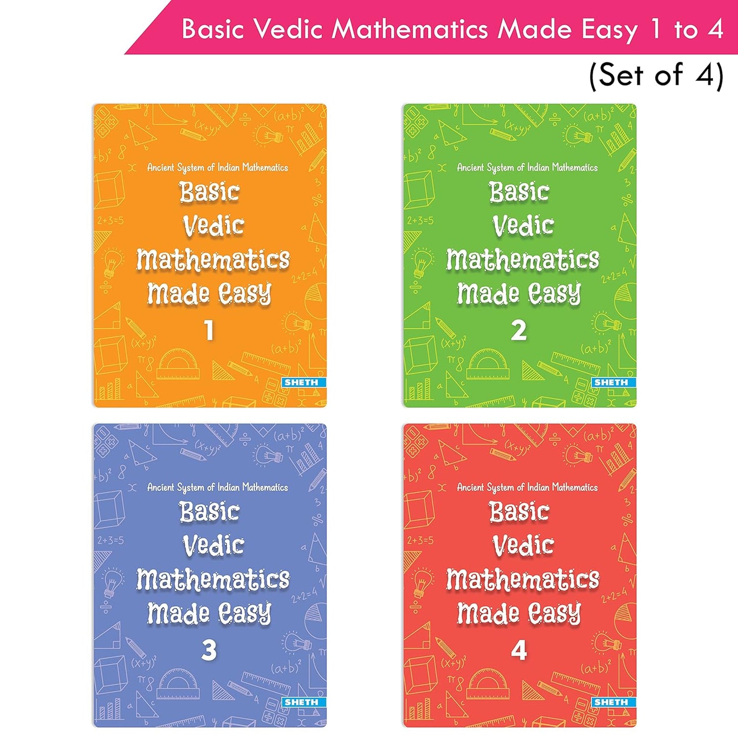 Vedic Mathematics Book Set (Set of 4)