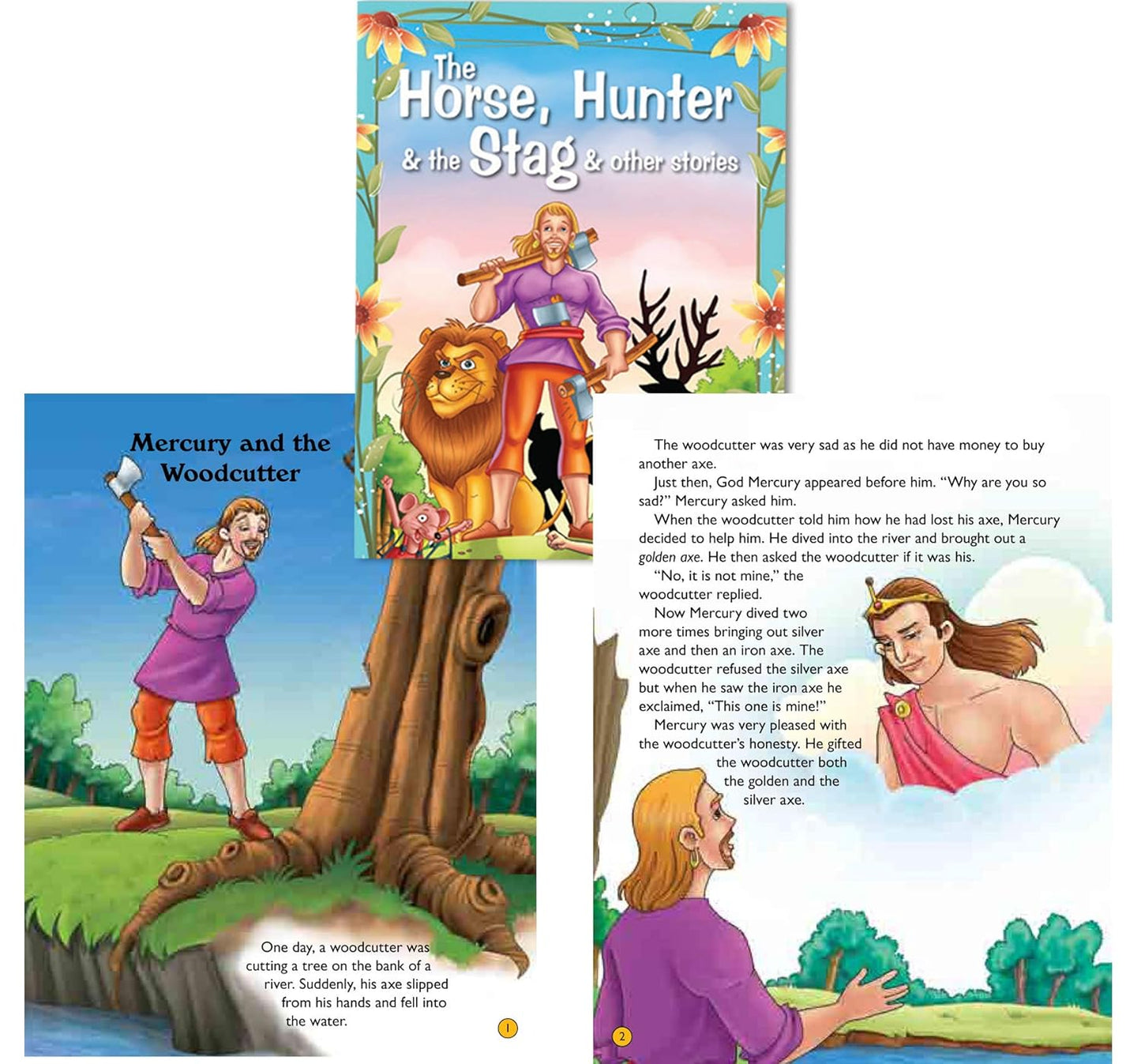 Set of 5 Aesop's Fables Picture Story Books