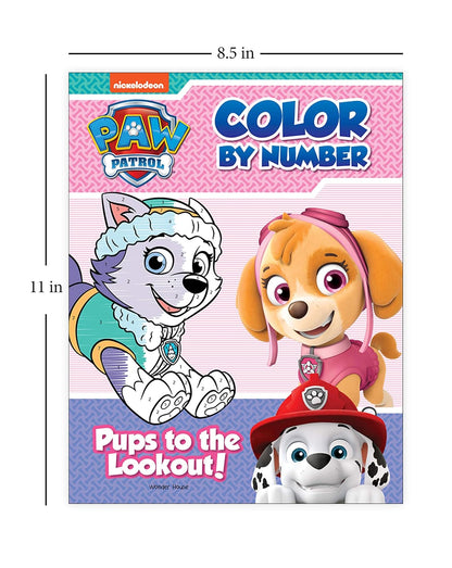 Pups to the Lookout: Paw Patrol, Color By Number Activity Book