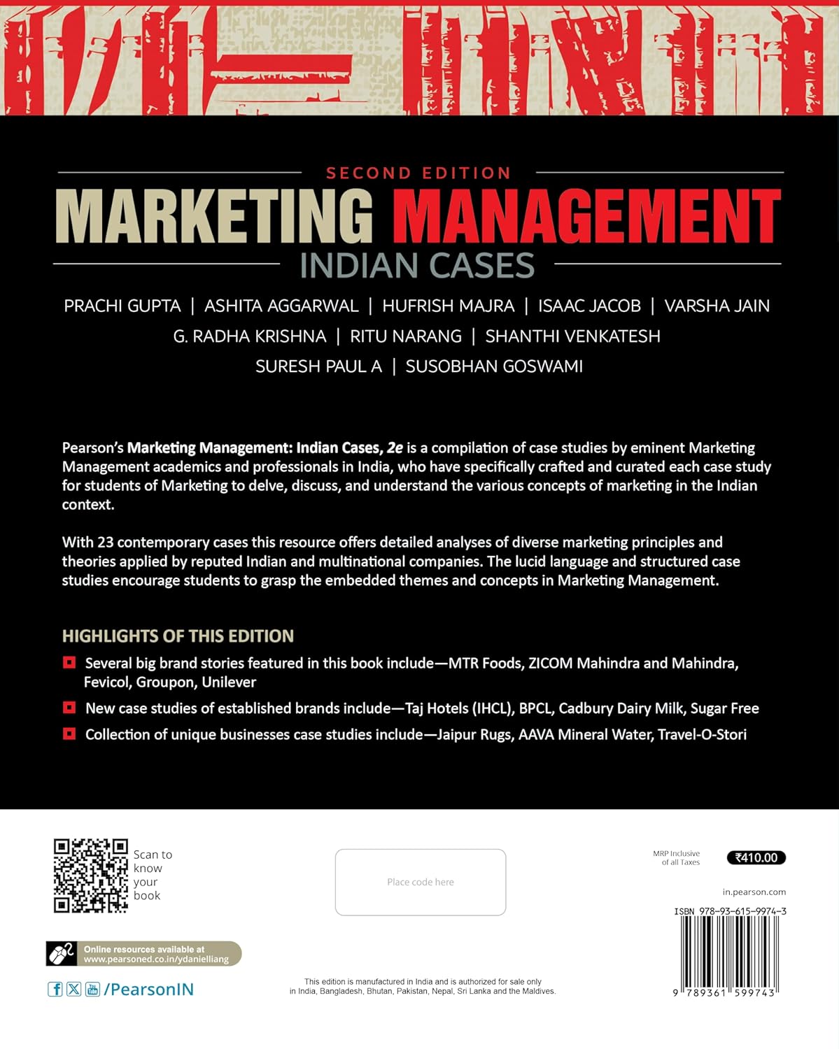 Marketing Management: Indian Cases, 2nd Edition by Pearson