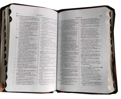 Telugu (O.V.) 2021 Bible Cut Thumb Index/ZIP Compact Contains Old and New Testament BSI