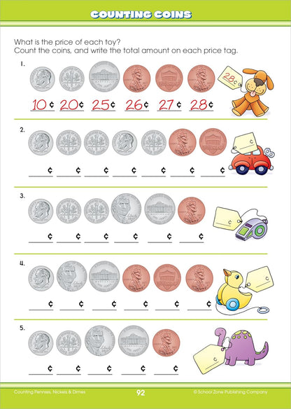 School Zone Big Math 1-2 Workbook