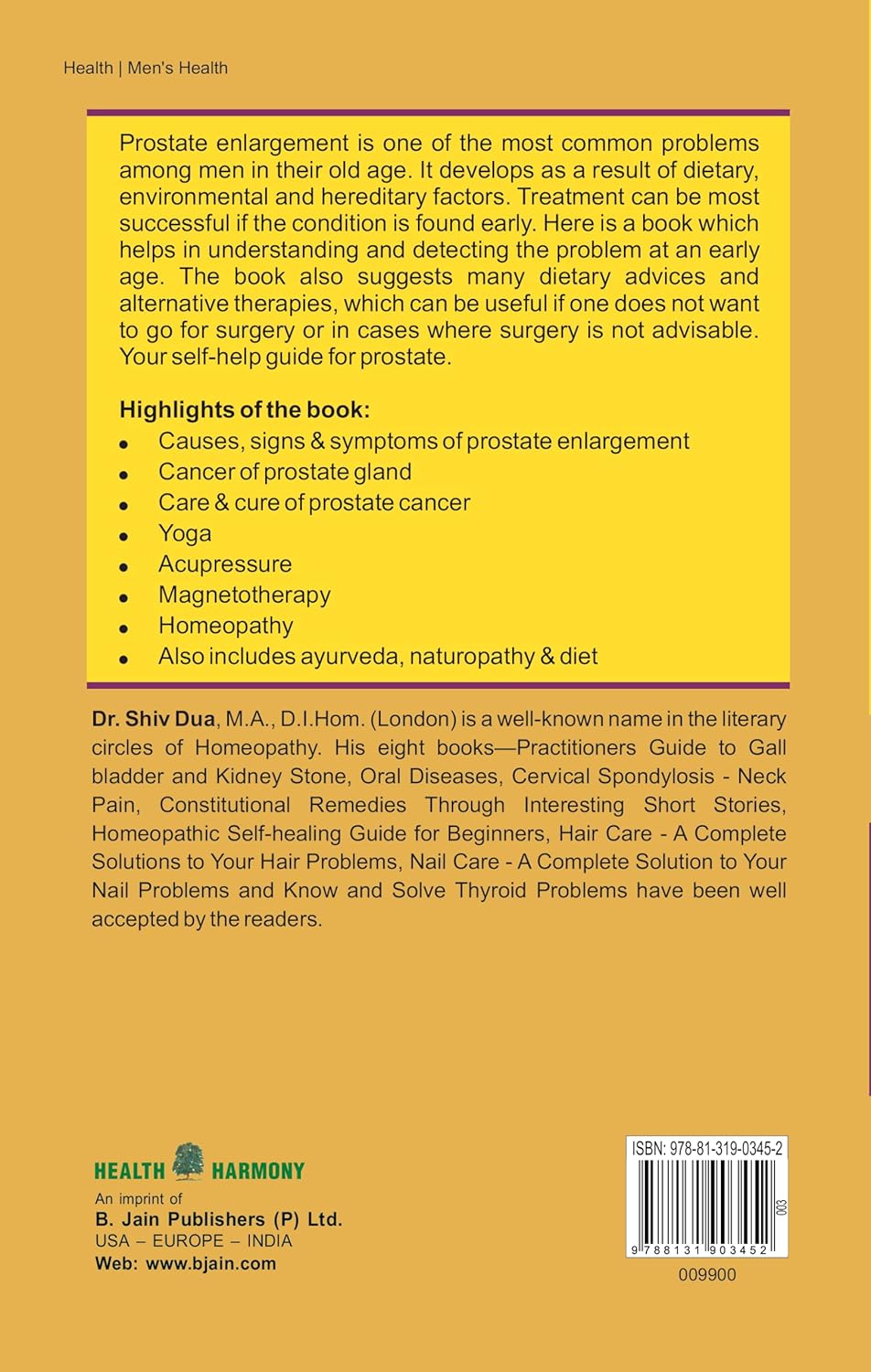 King Gland Prostate - Know, Care & Cure Includes Homeopathy, Ayurveda, Yoga, Naturopathy, Diet, Acupressure, Magentotheraphy