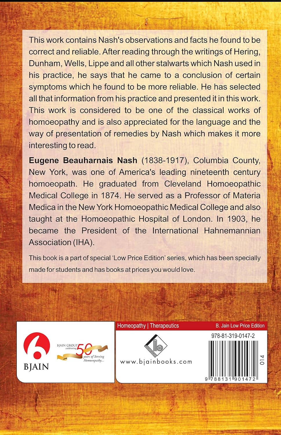 Leaders in Homeopathic Therapeutics by E B Nash