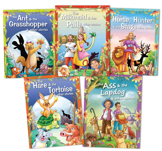 Set of 5 Aesop's Fables Picture Story Books