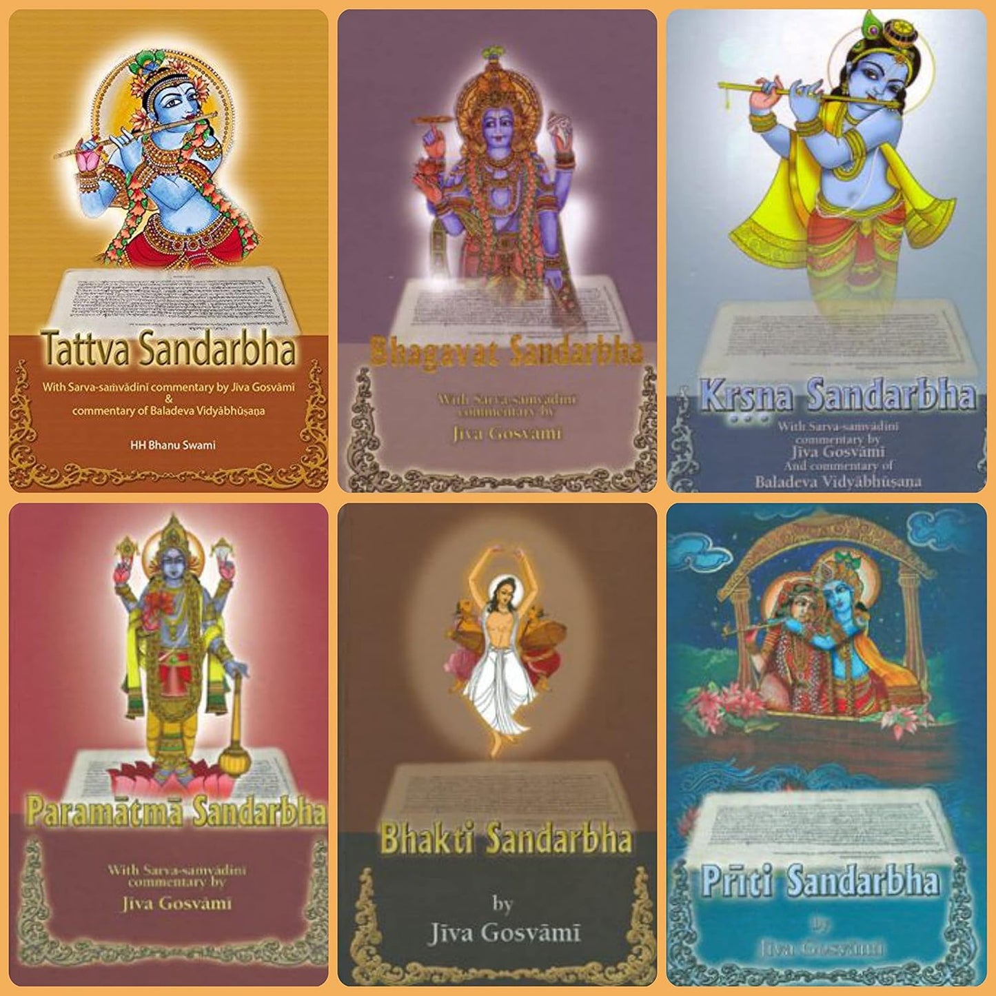 Sad Sandarbha Of Srila Jiva Gosvami (Six Sandarbhas) Set of 6 Books