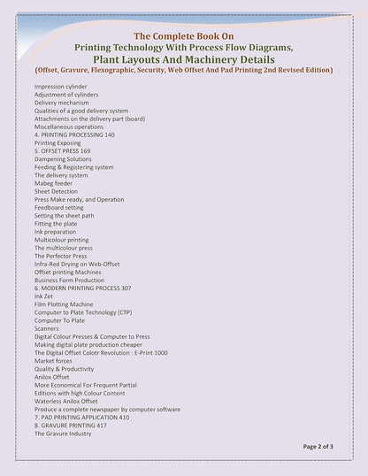 The Complete Book on Printing Technology