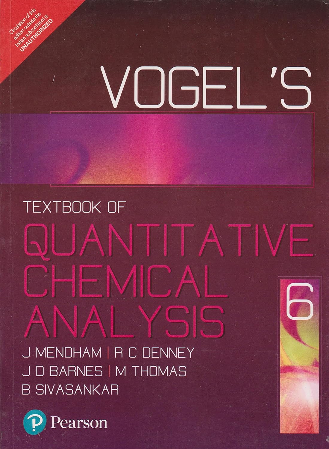 Vogel's Quantitative Chemical Analysis (6th Edition)
