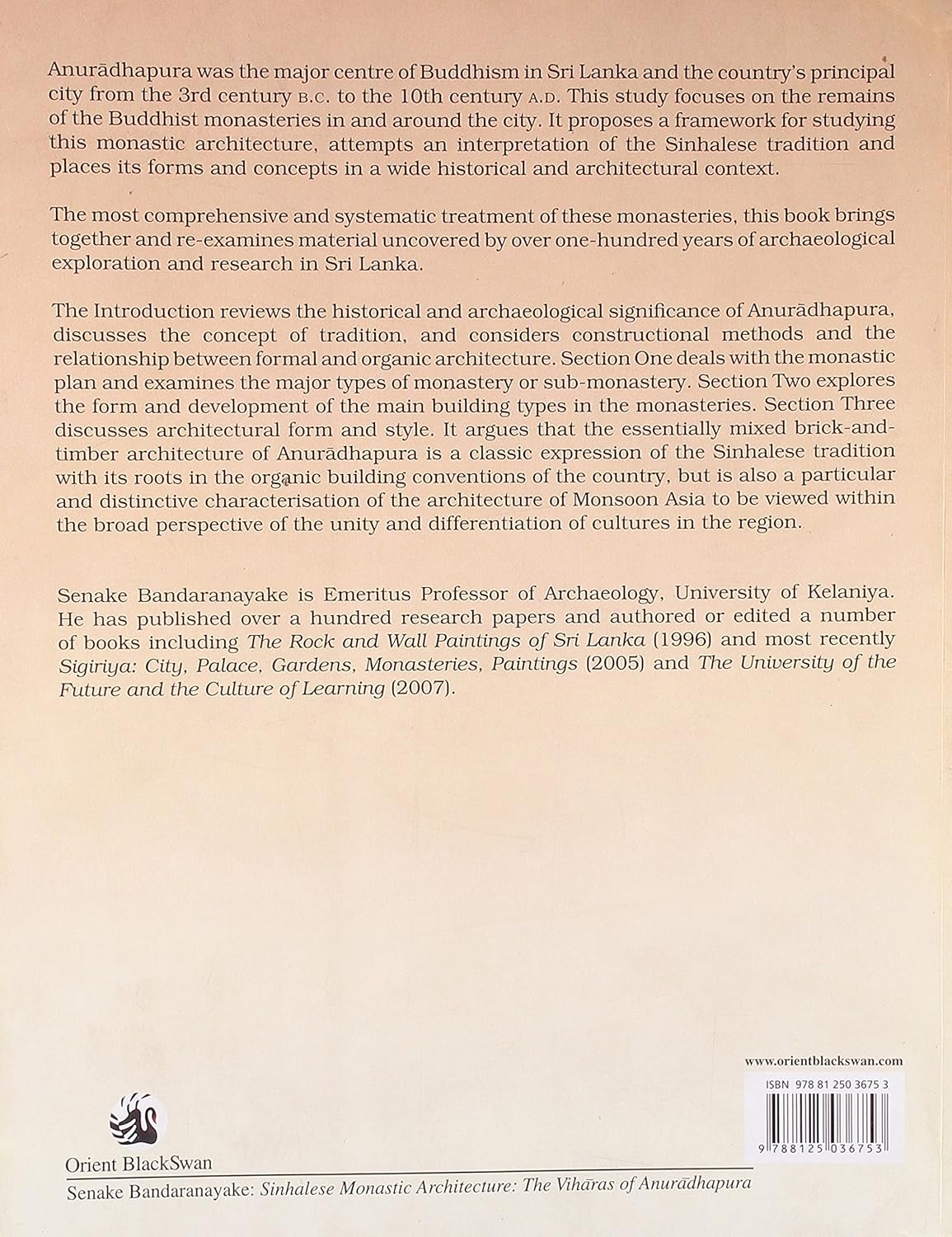 Sinhalese Monastic Architecture