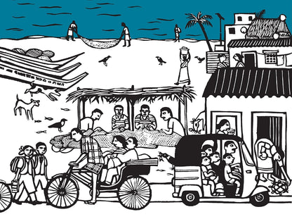 An Indian Beach : By Day and Night