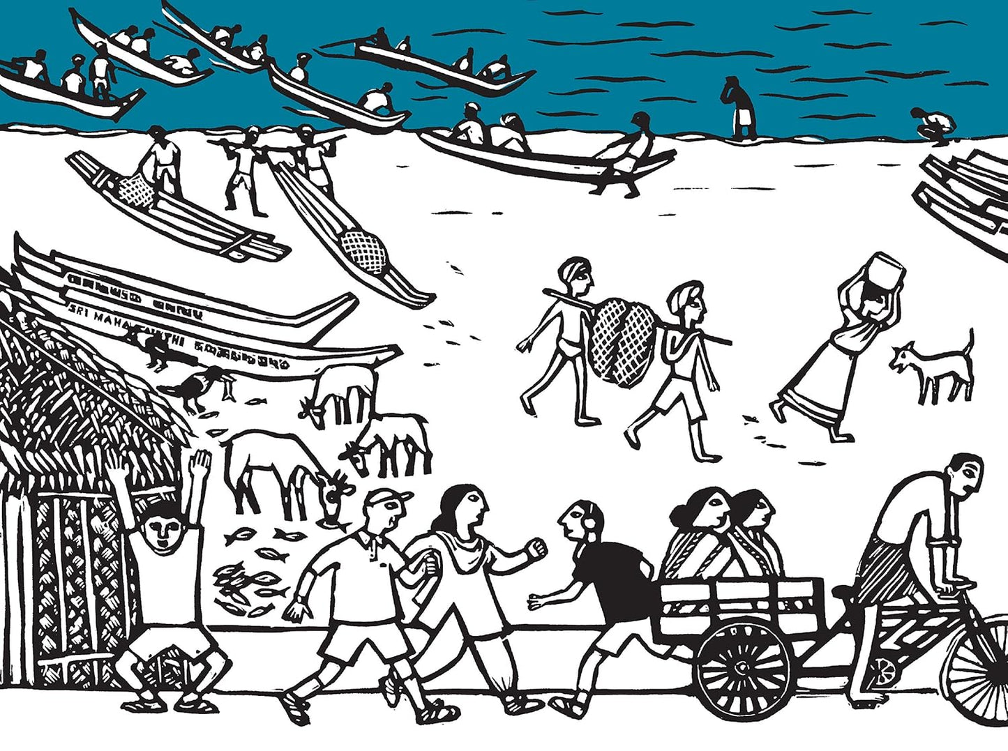 An Indian Beach : By Day and Night