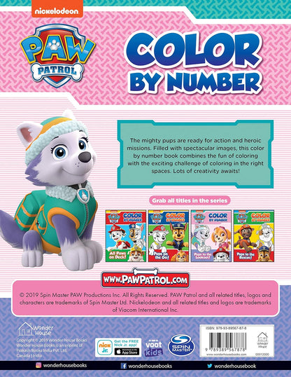 Pups to the Lookout: Paw Patrol, Color By Number Activity Book