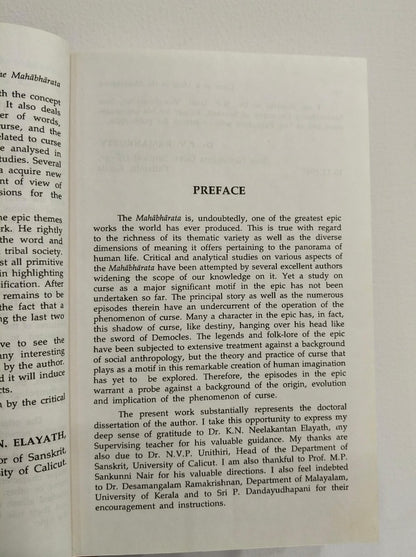 Curse as Motif in the Mahabharata (Used)