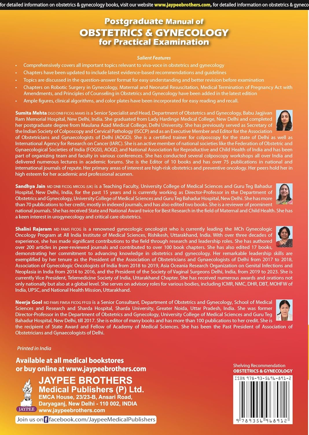 Postgraduate Manual of Obstetrics and Gynecology for Practical Examination (3rd Edition)