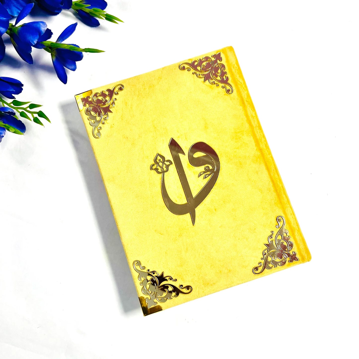 Personalised Qur’an-Al-Karim Velevt Cover with Acrylic Design| 13 Line Qur’an Colour Coded with Tajweed Rules Arabic