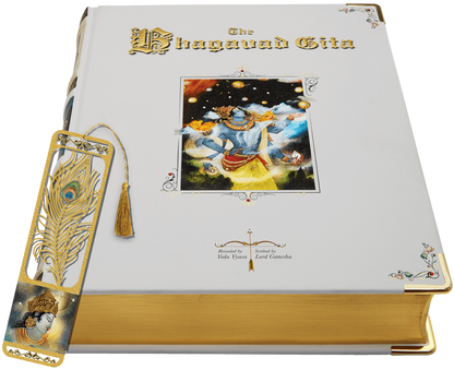 The Bhagavad Gita Book With Reading Stand by Vedic Cosmos