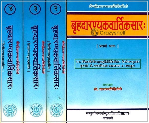 बृहदारण्यकवार्तिकसार (संस्कृत एवं हिंदी अनुवाद): Brihadaranyaka Vartika Sara of Vidyaranya (Set of 4 Volumes)