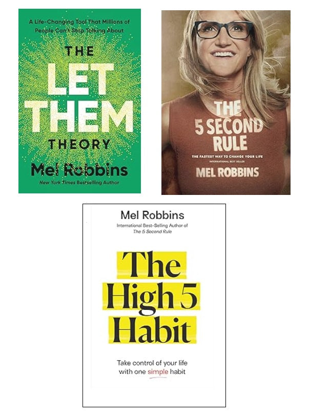 Mel Robbins Best Hardcover-Book Combo-The Let Them Theory, The High 5 Habit, The 5 Second Rule