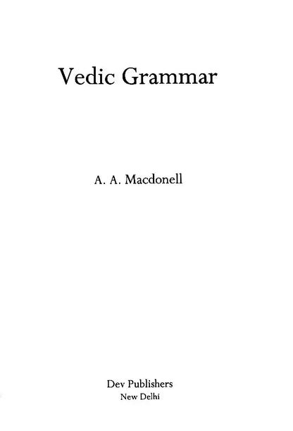 Vedic Grammar