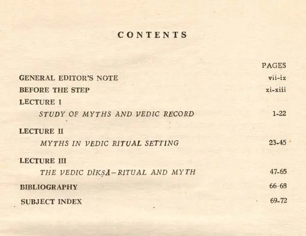 Vedic Myths in Social Perspective (Acharya Dr. Vishva Bandhu Memorial Lectures) (An Old and Rare Book)