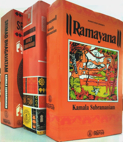 Kamala Subramaniam's Top 3 Books Set: Srimad Bhagavatam, Ramayana, and Mahabharata (Hardcover)