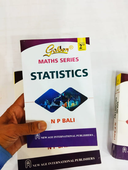 Golden Maths Series – Set of 3 Books by N.P. Bali: Statistics, Real Analysis & Solid Geometry