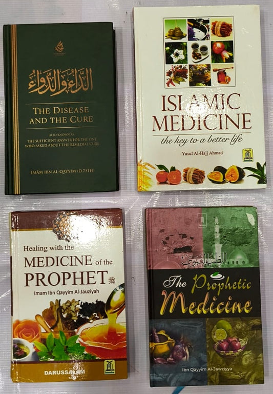 Islamic & Prophetic Medicine Healing 4 Book Hardcover Set Natural Cure