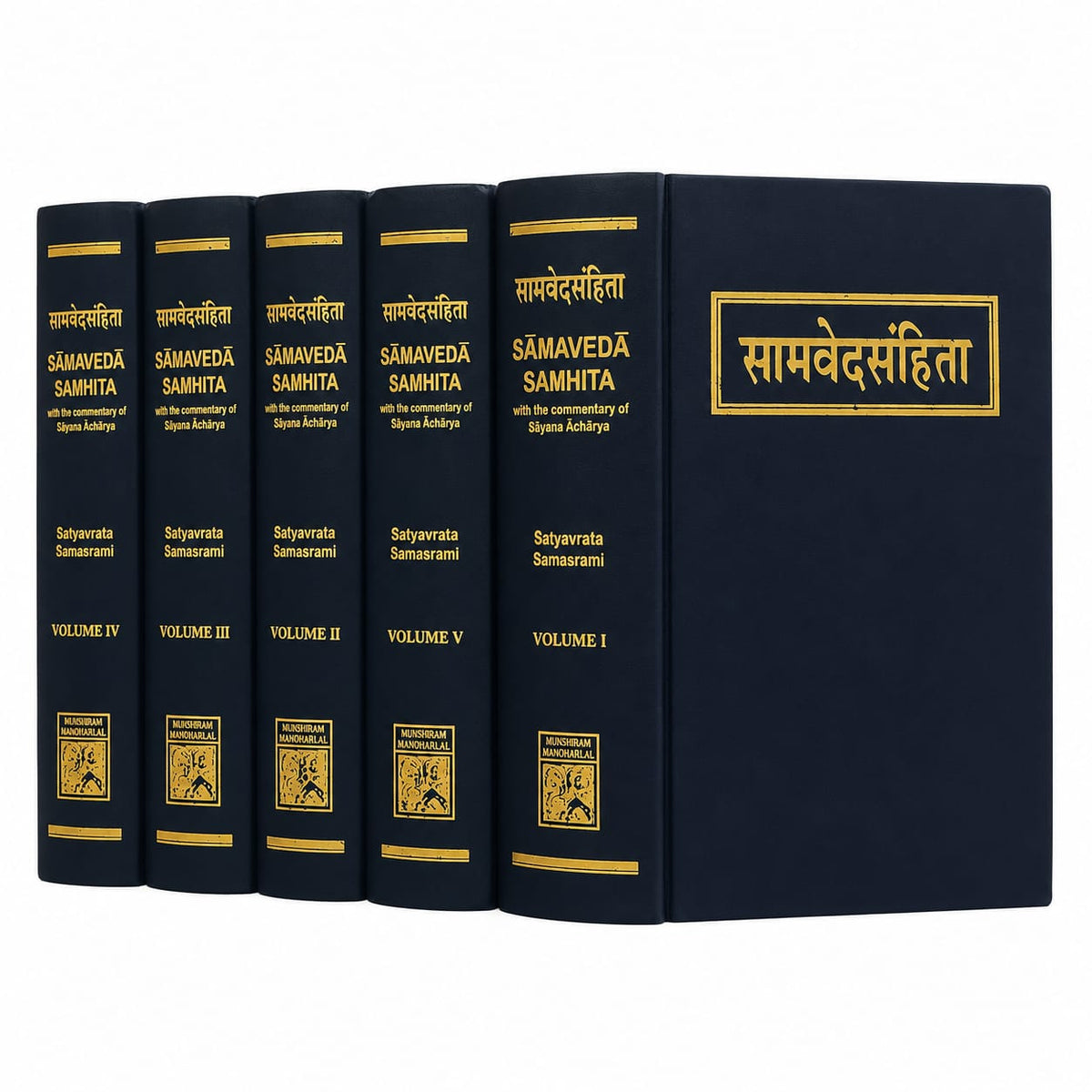 सामवेदसंहिता भगवत्सायणाचार्य्य- विरचित भाष्य सहितः- Samaveda Samhita with the Commentary of Sayana Acharya- Set of 5 Volumes (An Old and Rare Book)
