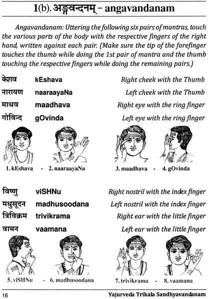 यजुर्वेद त्रिकाल सन्ध्यावन्दनम्: Yajurveda Trikala Sandhyavandanam (Made Easy with Instructions & Illustrations) (Sanskrit Text with Transliteration and English Translation)