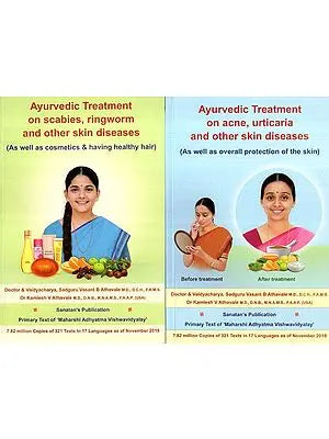 Ayurvedic Treatment on Acne, Urticaria, Scabies, Ringworm & other Skin Diseases (Set of 2 Vol)