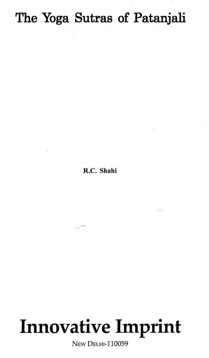 The Yoga Sutras of Patanjali