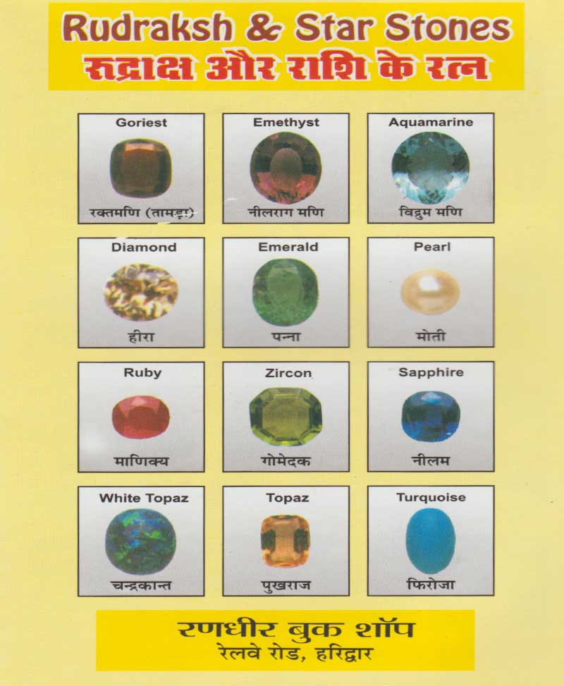 रुद्राक्ष और राशि के रत्न