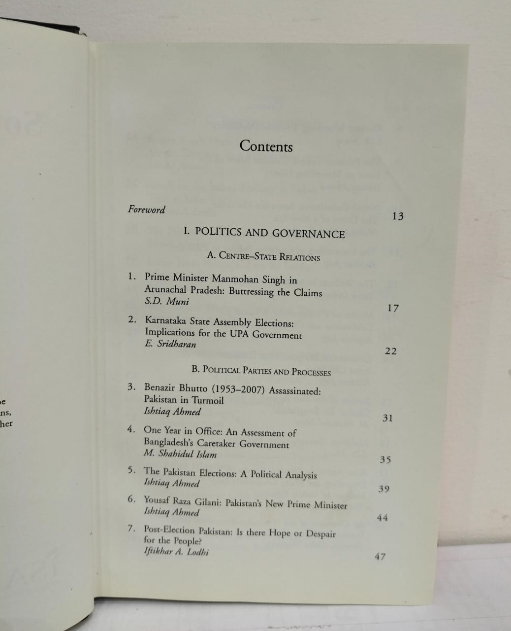 South Asia in 2008: A Review (Used)