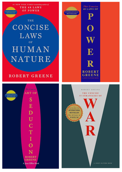 Robert Greene Concise Collection (Pack of 4 Books): 48 Laws of Power, 33 Strategies of War, Art of Seduction & Laws of Human Nature