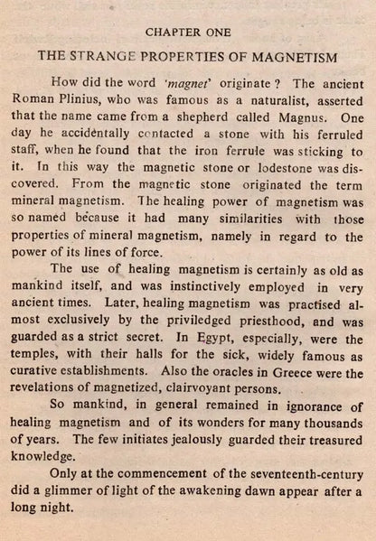 Healing Magnetism- The Power Behind Contact Therapy (An Old and Rare Book)