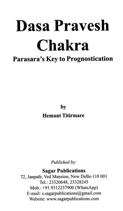 Dasa Pravesh Chakra - Parasara's Key to Prognostication