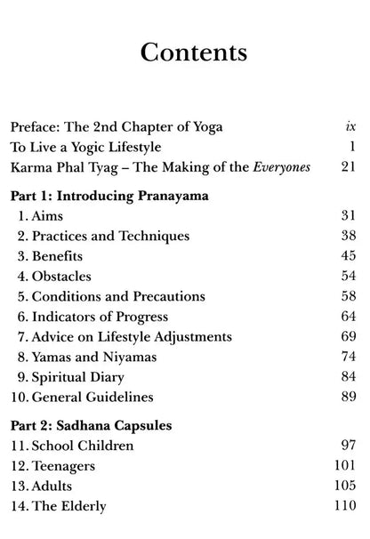 Pranayama for Everyone: Overview and Practice Capsules (The Second Chapter)