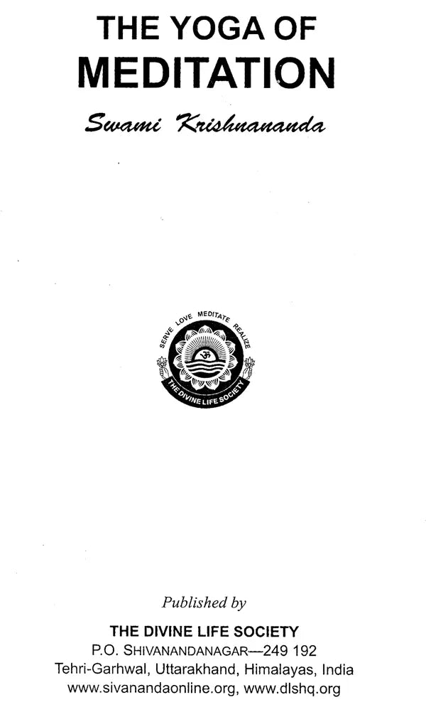 The Yoga of Meditation