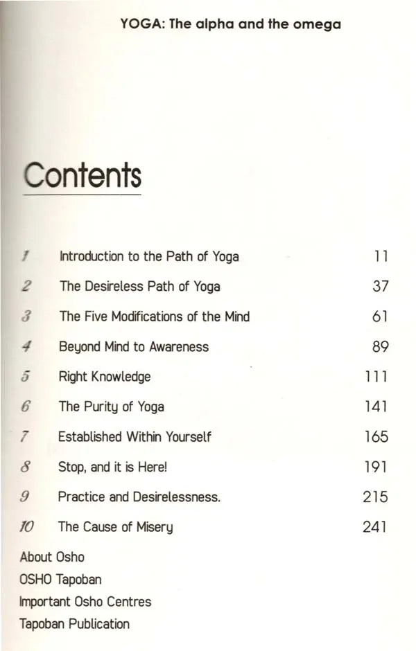 Yoga : The Alpha and the Omega- (Discourses on the Yoga Sutars of Patanjali): Vol-1
