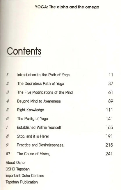 Yoga : The Alpha and the Omega- (Discourses on the Yoga Sutars of Patanjali): Vol-1