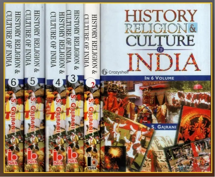 History Religion & Culture of India (Set of 6 Volumes)