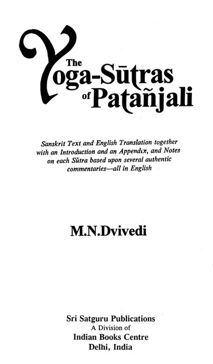 The Yoga-Sutras of Patanjali