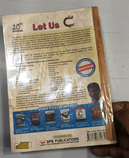 Let Us C By Kanetkar Yashavant 13th edtion Year 2013-Used