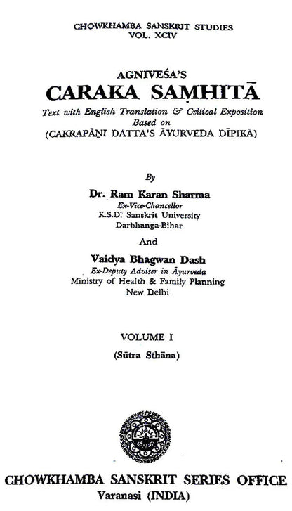 Caraka Samhita (7 Volume Set)